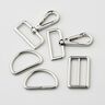 Bag Accessories Set [ 5-Pieces | 38 mm] &ndash; metallic silver,  thumbnail number 1
