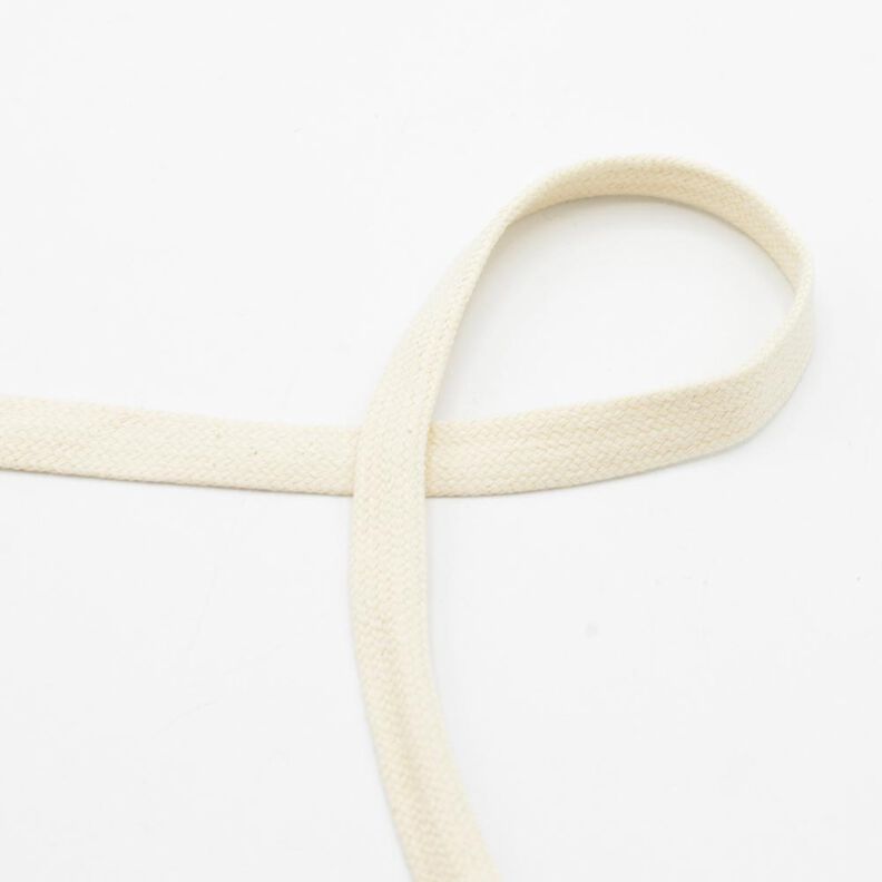 Flat cord Hoodie Cotton [15 mm] – offwhite,  image number 1