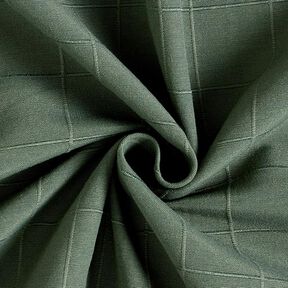 Decorative fabric, chequered grid, recycled – dark green, 