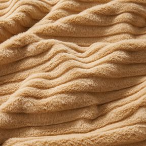 Faux fur wide horizontal stripes – beige,  Faux fur wide horizontal stripes – beige,