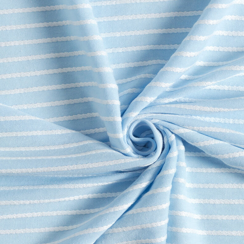 Fine knit cord stripes – light blue/white,  image number 3