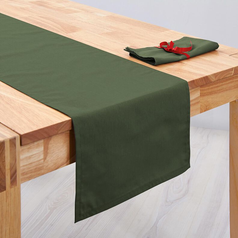 Linen fabric Ramie mix medium – fir green, image number 9