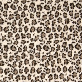 Teddy Fur Leopard Print – light beige/dune, 
