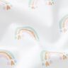 Cotton Poplin glitter rainbows – white/gold,  thumbnail number 3