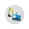 Polyester Button Construction Vehicles – light blue,  thumbnail number 1
