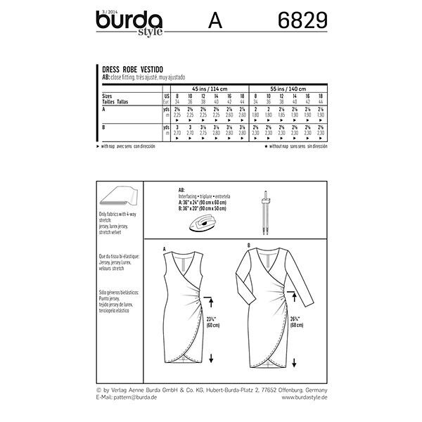Dress with Wrap-Effect, Burda 6829,  image number 7