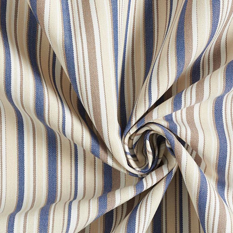 Awning Fabric Fine Stripes – beige/denim blue,  image number 3