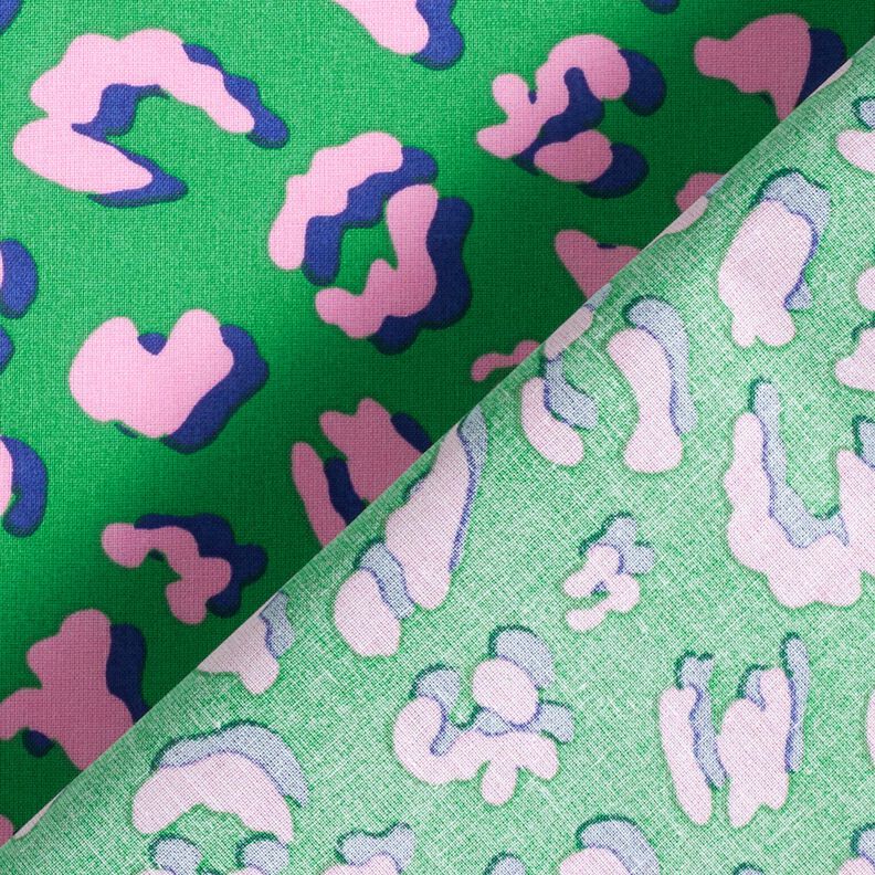 Coated Cotton abstract Leo | Poppy Fabrics – green/pink, image number 4