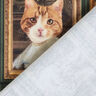 Decor Fabric Half Panama Cat portraits – dark green/gold,  thumbnail number 4