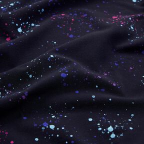 Cotton Jersey Colourful Splashes | Glitzerpüppi  – midnight blue/blue lilac, 