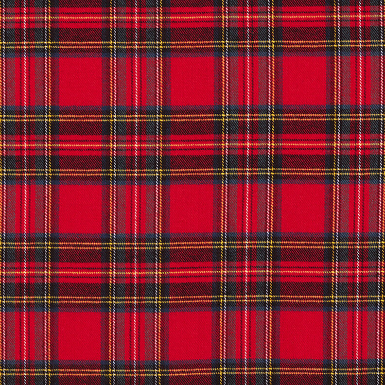 tartan cotton flannel – red,  image number 1
