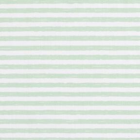 Cotton Cretonne casual stripes – pale mint/white, 