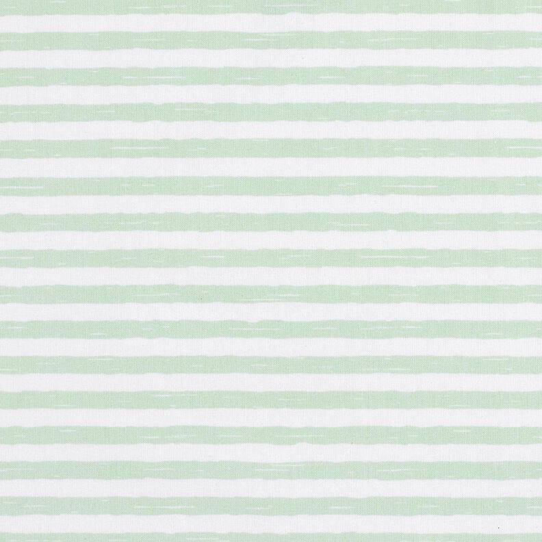 Cotton Cretonne casual stripes – pale mint/white,  image number 1
