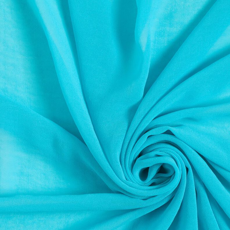 Crepe Chiffon Plain – turquoise,  image number 1