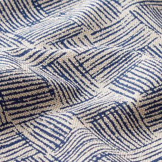 Half Panama Decor Fabric Dashes – navy blue, 