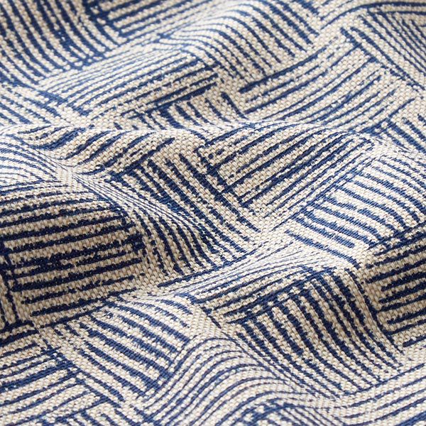 Half Panama Decor Fabric Dashes – navy blue,  image number 2