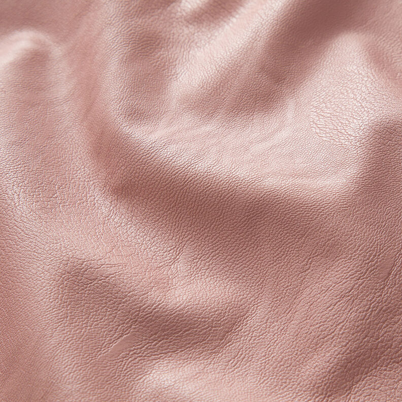 Stretch imitation leather plain – dusky pink,  image number 2