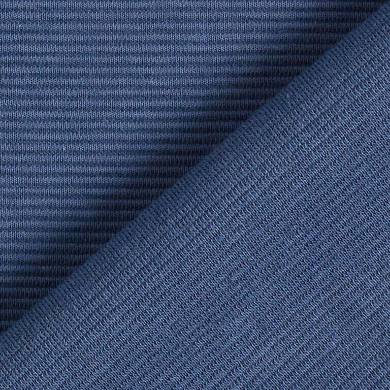 Ottoman ribbed jersey Plain – denim blue,  image number 4