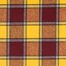 Coat Fabric roughened check – burgundy/curry yellow,  thumbnail number 1