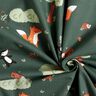 Cotton Poplin Happy Woodland Animals – dark green/peach orange,  thumbnail number 3