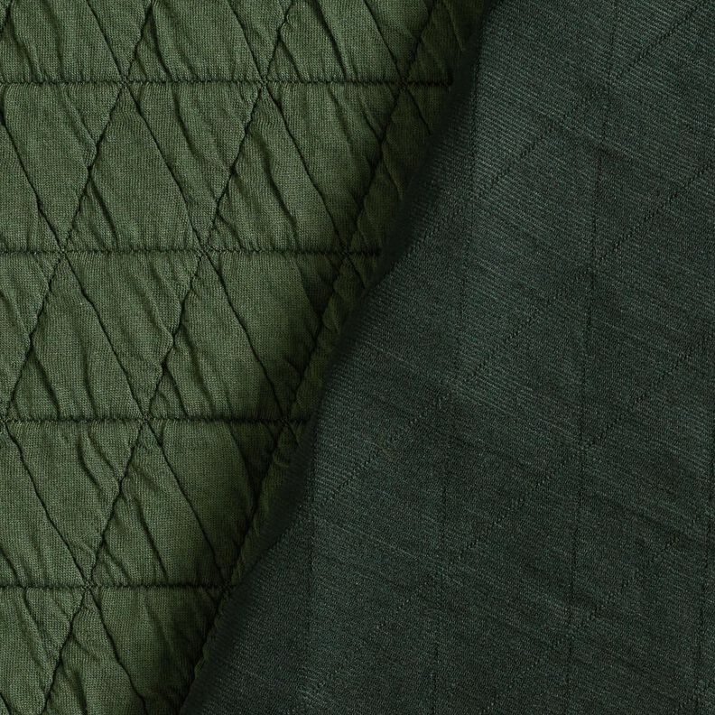 Quilted jersey diamonds – dark green,  image number 4