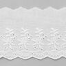 Scalloped Floral Lace Trim [ 9 cm ] – white,  thumbnail number 1