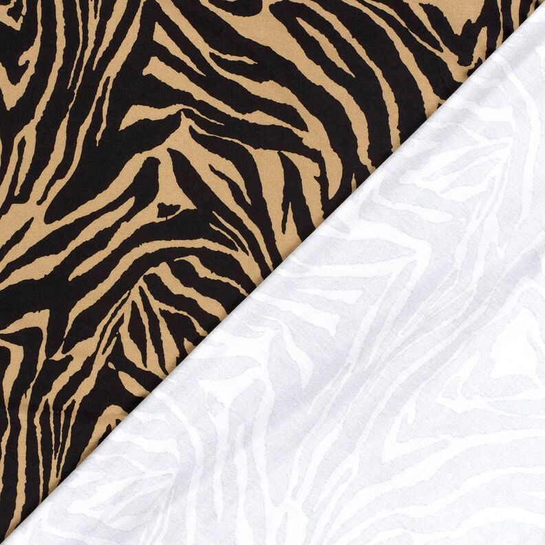 Viscose Jersey Zebra print – mocca/black, image number 4