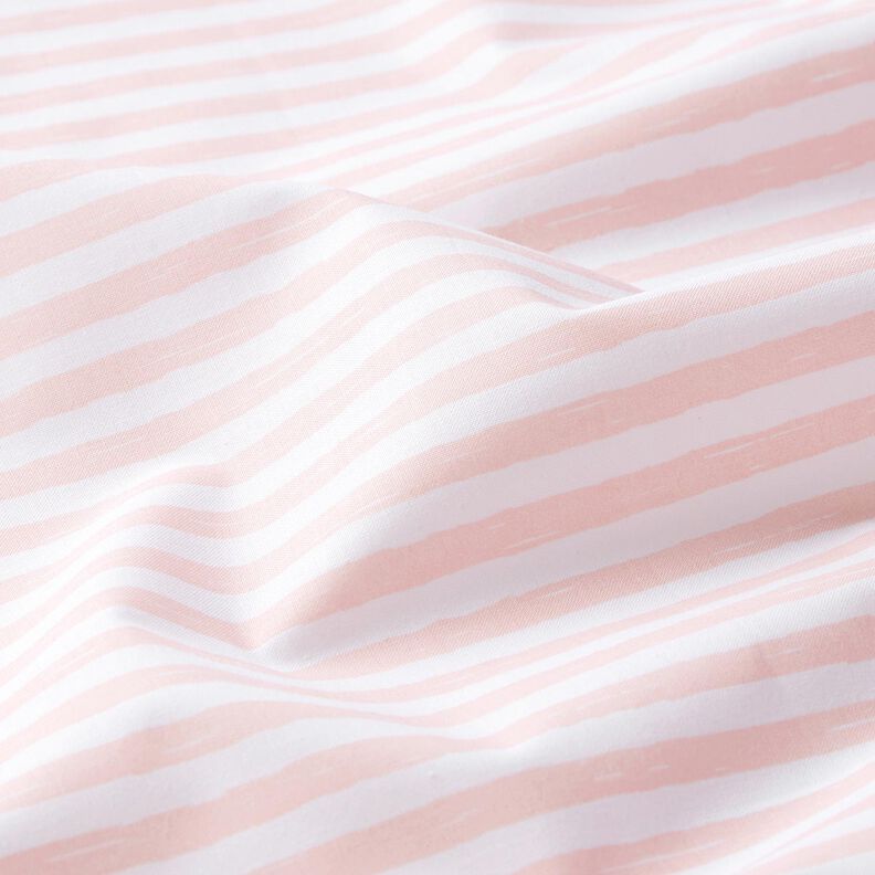 Cotton Cretonne casual stripes – light pink/white, image number 2
