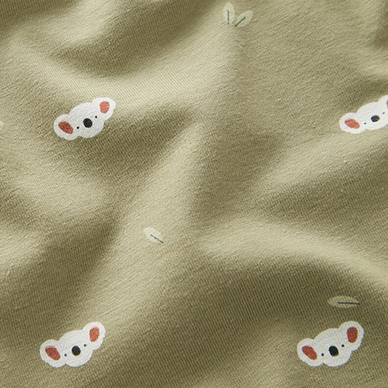 Cotton Jersey Koala Heads – pistachio,  image number 2