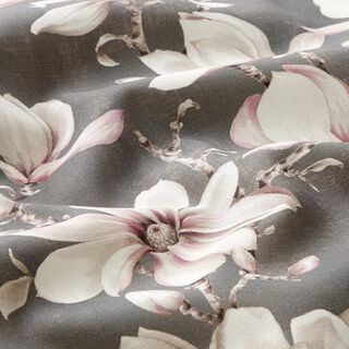 Outdoor Fabric Canvas magnolias – grey, 