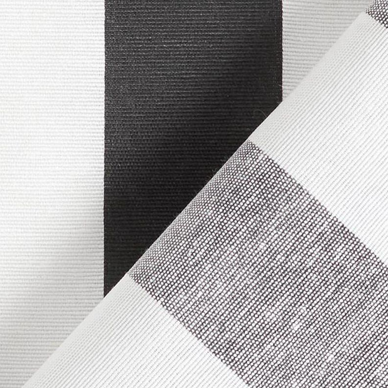 Decor Fabric Canvas Stripes – black/white,  image number 4