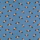 Cotton Flannel Dog Heads – denim blue,  thumbnail number 1