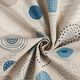 Decor Fabric Half Panama painted circles – dove blue/natural,  thumbnail number 3