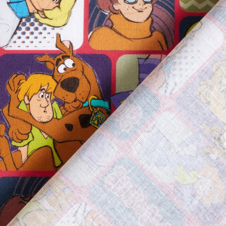 Cotton Poplin Scooby Doo as a comic Licensed Fabric – red/colour mix,  image number 4