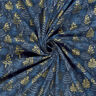 Cotton Poplin delicate fir trees – midnight blue/gold,  thumbnail number 3