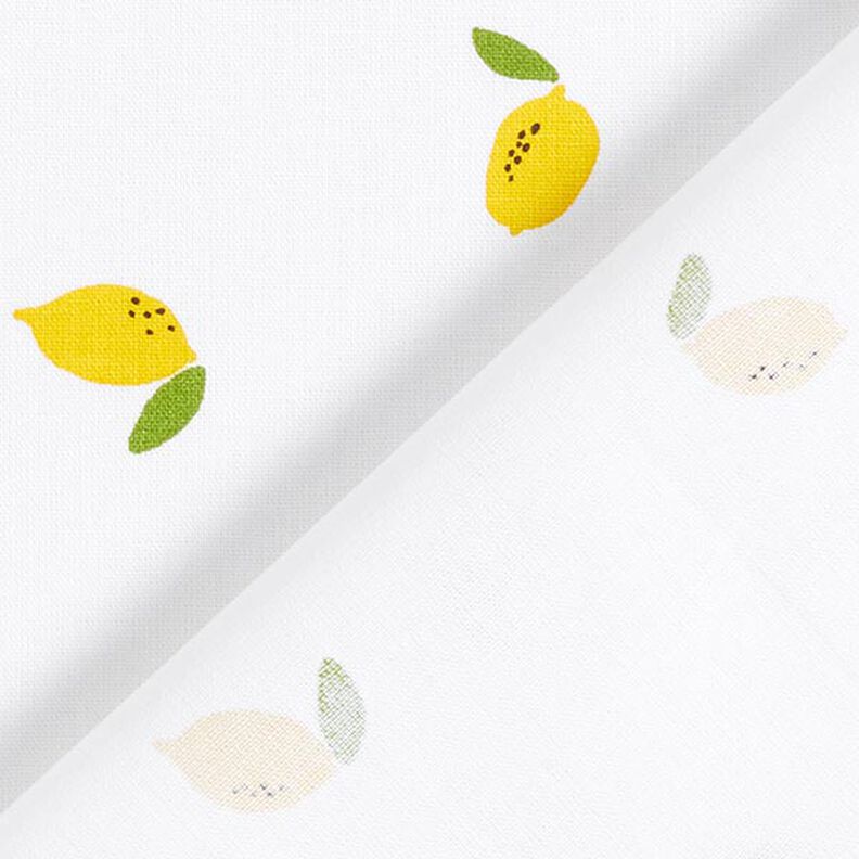 Cotton Poplin lemons – white,  image number 4