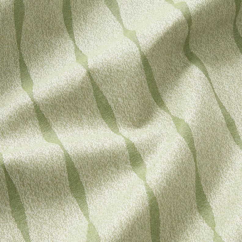 Outdoor Fabric Canvas wavy stripes – light olive/light beige,  image number 2