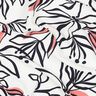 Lightweight stretch fabric abstract lilies – white/lobster,  thumbnail number 2