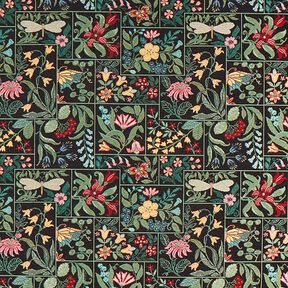 Decor Fabric Tapestry Fabric Flower Boxes – black, 