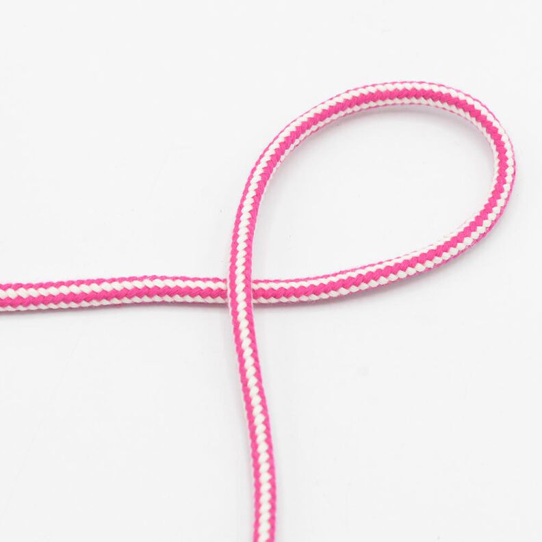 Cotton cord 2-colour [Ø 8 mm] – intense pink,  image number 1