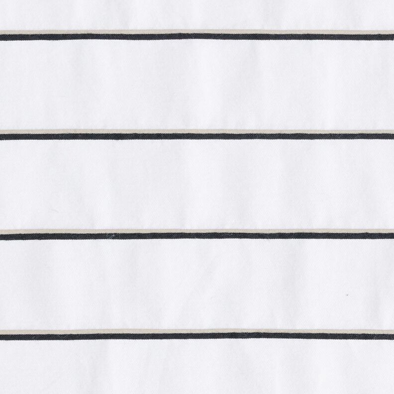Wide stripes cotton blend – white/black,  image number 1