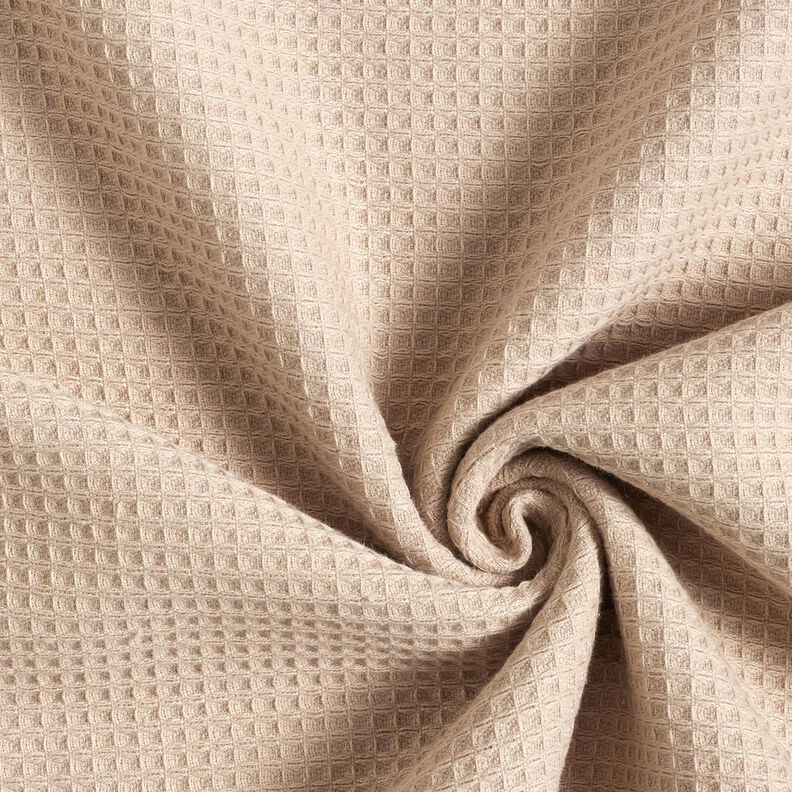 Towelling Fabric/Waffle Piqué Plain – light taupe,  image number 1
