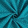 Double Gauze/Muslin Polka Dots – petrol/white | Remnant 110cm,  thumbnail number 3