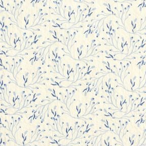 Seersucker delicate berry branches &ndash; offwhite/denim blue, 