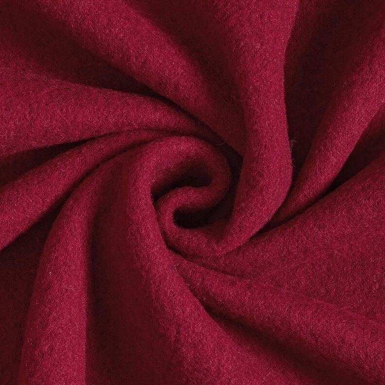 Wool fleece pure new wool Plain – burgundy,  image number 1