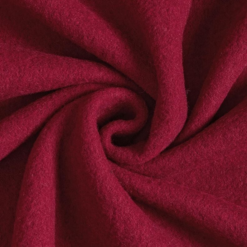 Wool fleece pure new wool Plain – burgundy, image number 1
