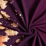 French terry Border Fabric maple leaves | Glitzerpüppi – merlot/antique gold,  thumbnail number 3