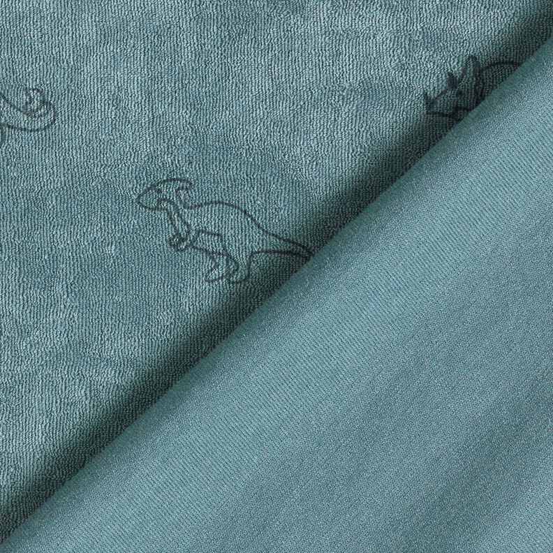terry cloth jersey Dinosaurs – dove blue,  image number 4