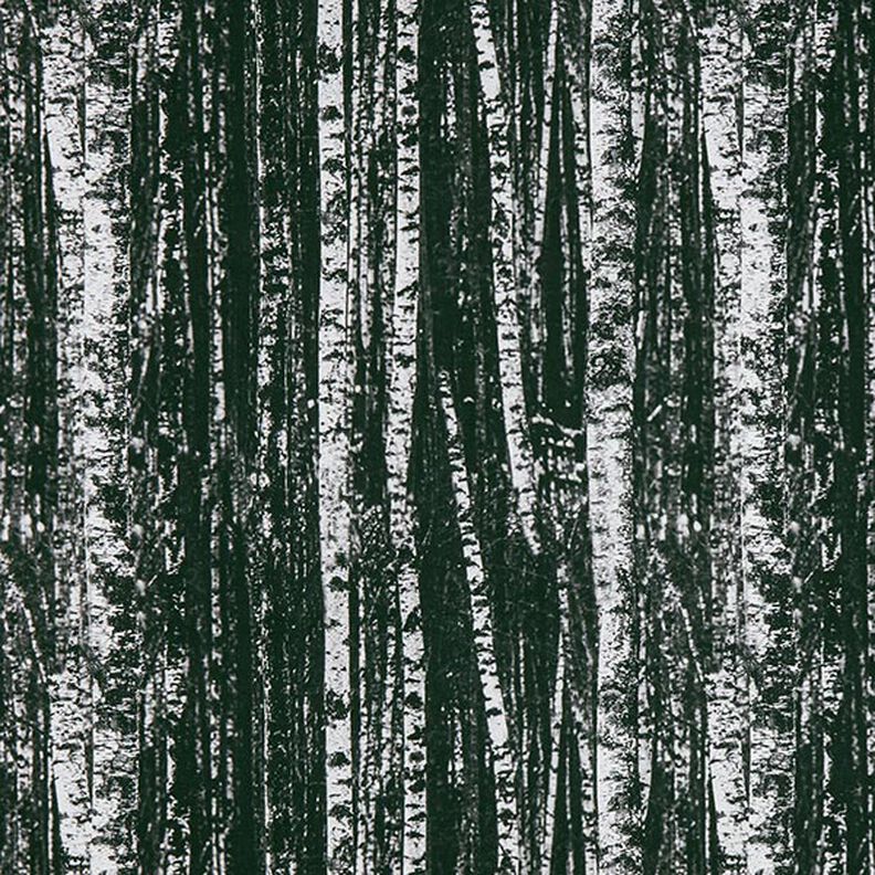Decor Fabric Half Panama birch forest – black/white,  image number 1
