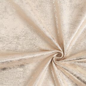 Metallic stretch velour – beige/metallic gold, 